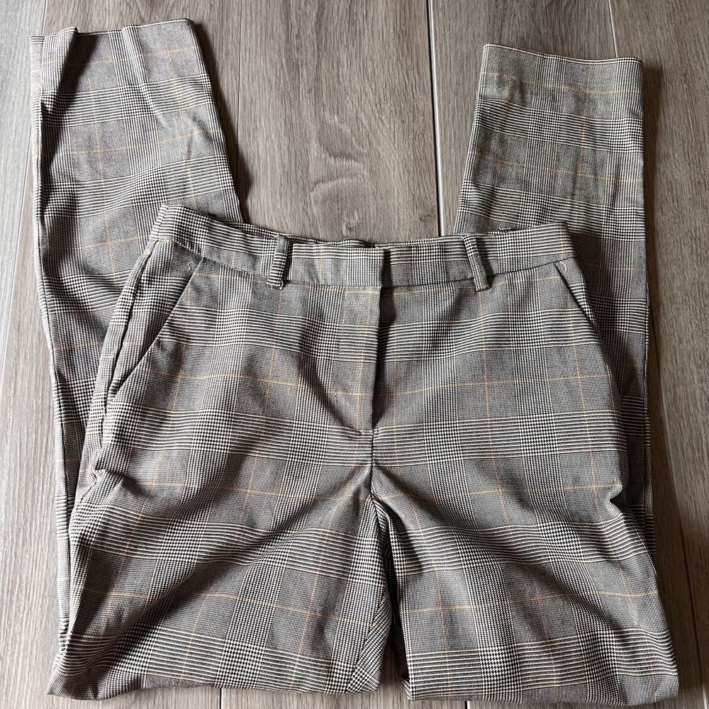 H&M Gray Plaid Dress Pants